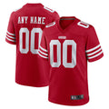 RedF Custom SF.49ers Game Home Scarlet Stitched Jerseys