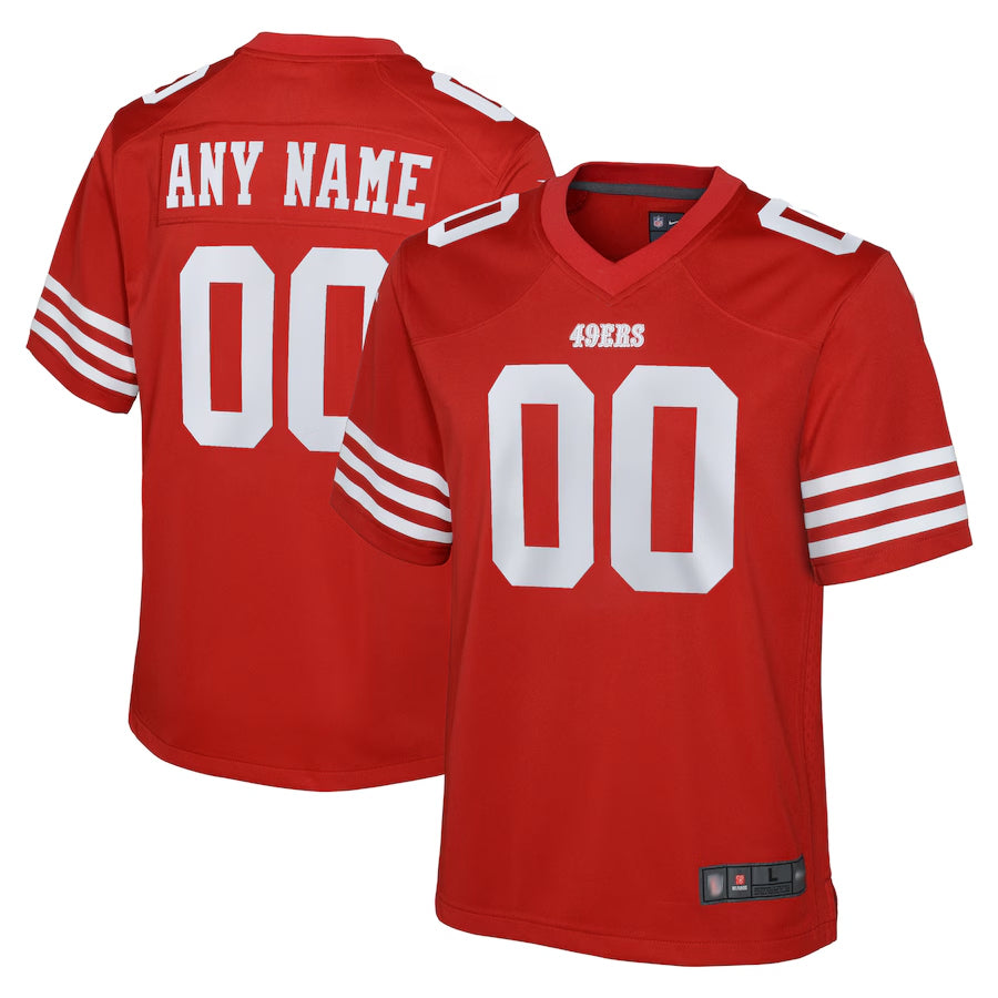 RedF Custom SF.49ers Red Game Team Colour Stitched Jerseys