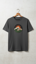 Charcoal Embroidered Logo Tee